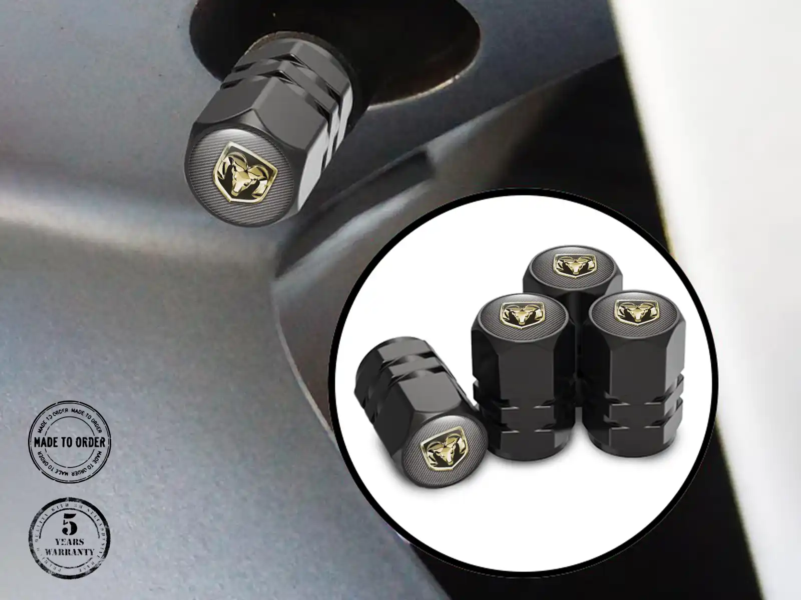 Dodge Covers Valve Pneus Voitures Pro Max